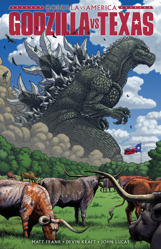 Godzilla Vs. America: Texas (HC) book cover by Matt Frank, Devin Kraft, John Lucas