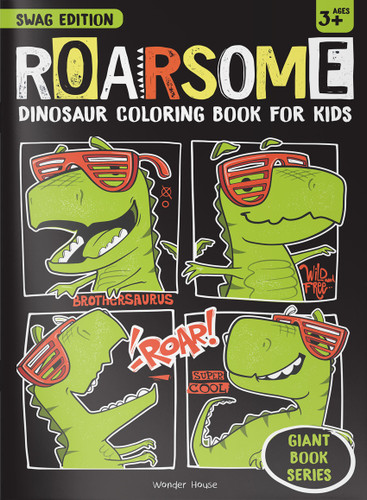 Roarsome Giant Coloring Book For Kids book cover by Wonder House Books