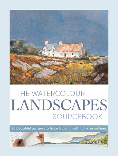 The Watercolour Landscapes Sourcebook: 50 beautiful pictures to trace & paint, with full-size outlines book cover by Terry Harrison, Charles Evans, Arnold Lowrey, Tony Cowlishaw