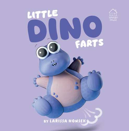 Little Dino Farts book cover by Larissa Honsek