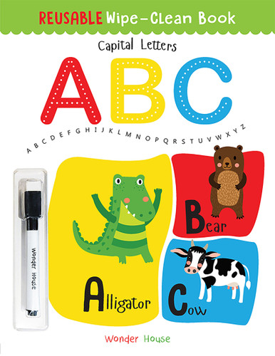 Reusable Wipe And Clean Book - Capital Letters : Write And Practice Capital Letters book cover by Wonder House Books