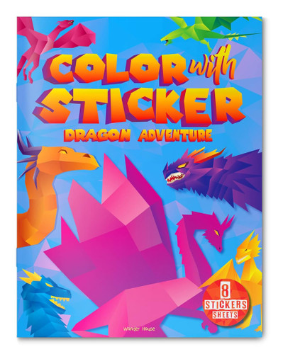 Color with Sticker - Dragon Adventure book cover by Wonder House Books