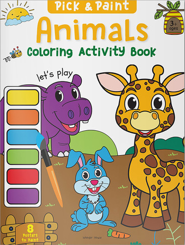 Pick and Paint Coloring Activity Book For Kids: Animals book cover by Wonder House Books