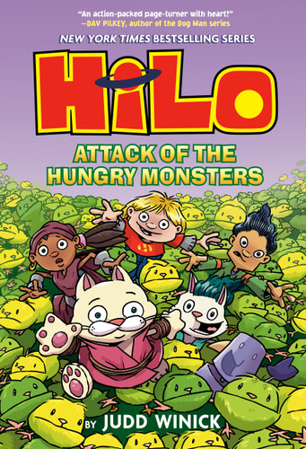 Hilo Book 12: Attack of the Hungry Monsters: (A Graphic Novel) (Hilo) book cover by Judd Winick