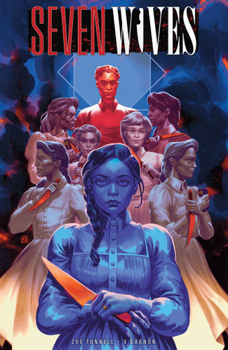 Seven Wives book cover by Zoe Tunnell