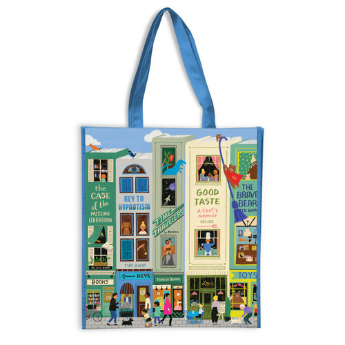 Main Street Books Reusable Shopping Bag book cover by Galison