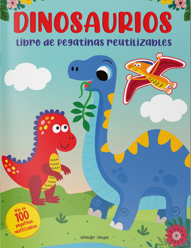 Reusable Sticker Book Dinosaur - Spanish book cover by Wonder House Books