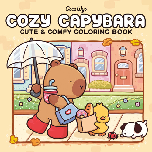 Cozy Capybara: Coloring Book for Adults and Kids (Cozy Spaces Coloring) book cover by Coco Wyo