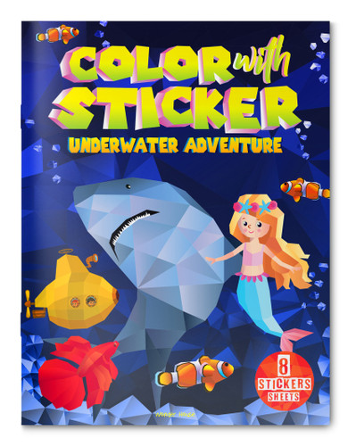 Color with Sticker - Underwater Adventure book cover by Wonder House Books