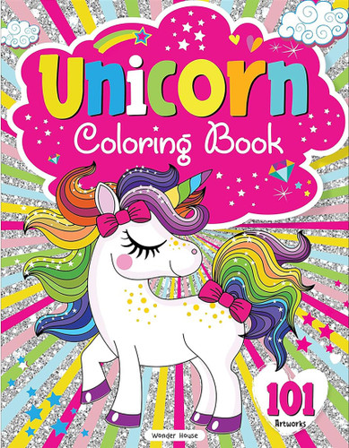 101 Unicorn Colouring Book: Fun Activity Colouring Book For Children book cover by Wonder House Books