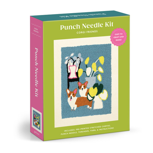 Corgi Friends Punch Needle Kit book cover by Galison