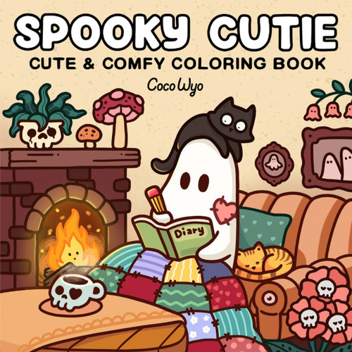 Spooky Cutie: Coloring Book for Adults and Kids (Cozy Spaces Coloring) book cover by Coco Wyo