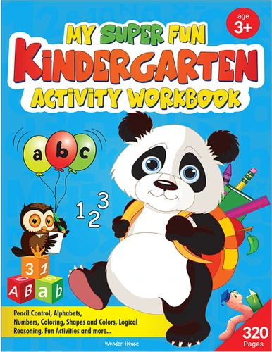My Super Fun Kindergarten Activity Workbook for Children : Pattern Writing, Colors, Shapes, Numbers book cover by Wonder House Books