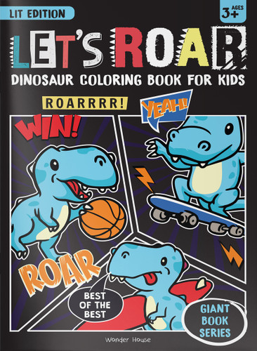 Let's Roar Giant Coloring Book For Kids book cover by Wonder House Books