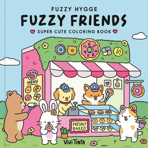 Fuzzy Hygge: Fuzzy Friends Coloring Book: Super Cute Coloring Book for Adults and Teens Featuring Adorable Animal Characters book cover by Vivi Tinta