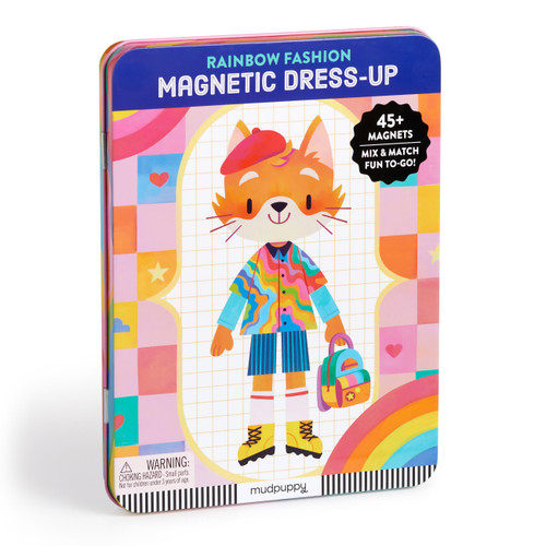 Rainbow Fashion Magnetic Dress-Up book cover by Mudpuppy