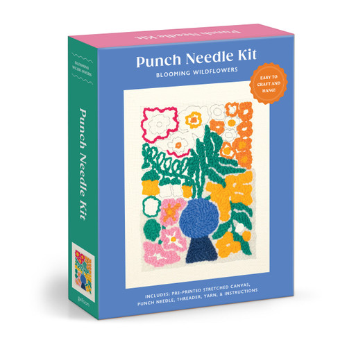 Blooming Wildflowers Punch Needle Kit book cover by Galison Galison