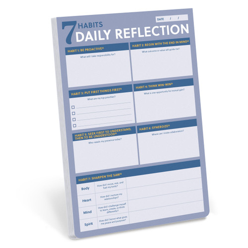 7 Habits Daily Reflection Notepad: Prioritize and Execute Each Day with Purpose (7 Habits) book cover by Union Square Gift