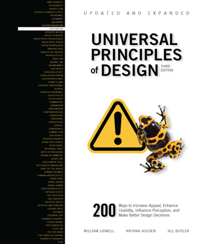 Universal Principles of Design, Updated and Expanded Third Edition: 200 Ways to Increase Appeal, Enhance Usability, Influence Perception, and Make Better Design Decisions (Rockport Universal) book cover by Jill Butler, William Lidwell, Kritina Holden