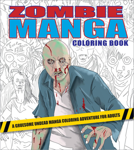 Zombie Manga Coloring Book: A Gruesome Undead Manga Coloring Adventure for Adults book cover by PaperPlanitStudios