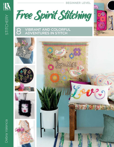 Free Spirit Stitching: 8 Vibrant and Colorful Adventures in Stitch book cover by Debra Valencia