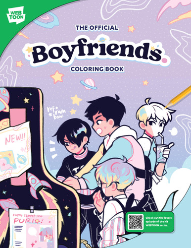 The Official Boyfriends. Coloring Book: 46 original illustrations to color and enjoy (WEBTOON) book cover by Walter Foster Creative Team, refrainbow, WEBTOON Entertainment