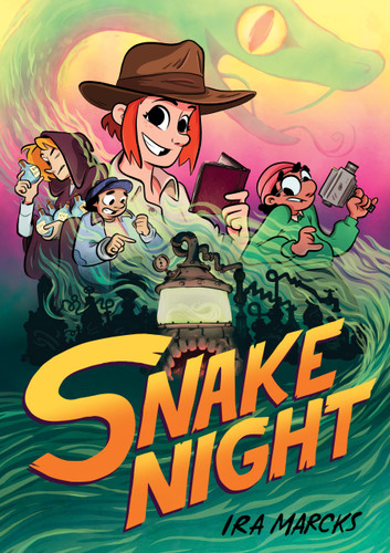 Snake Night (A Graphic Novel) (Midnight Movie Adventures) book cover by Ira Marcks