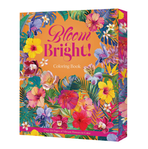 Bloom Bright!: A Coloring Book of Vibrant Flowers (Chartwell Deluxe Spredges Editions) book cover by Editors of Chartwell Books