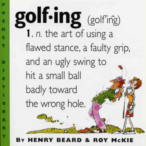 Golfing book cover by Roy McKie, Henry Beard