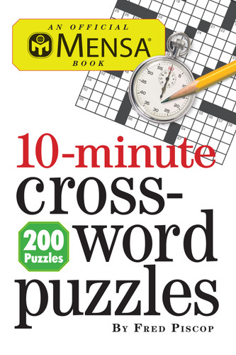Mensa 10-Minute Crossword Puzzles book cover by Fred Piscop