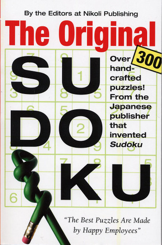 The Original Sudoku book cover by Editors of Nikoli Publishing