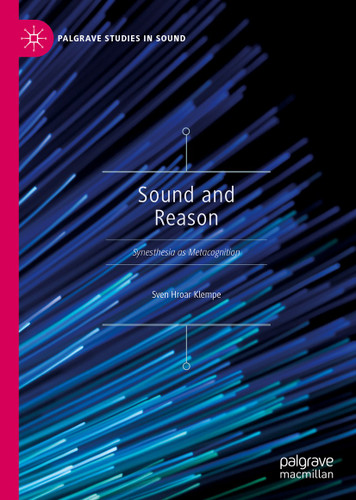 Sound and Reason: Synesthesia as Metacognition (Palgrave Studies in Sound) book cover by Sven Hroar Klempe