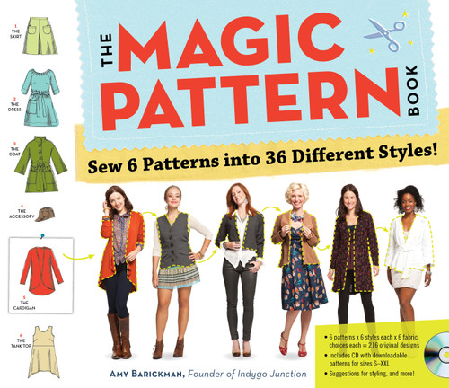 The Magic Pattern Book: Sew 6 Patterns into 36 Different Styles! book cover by Amy Barickman