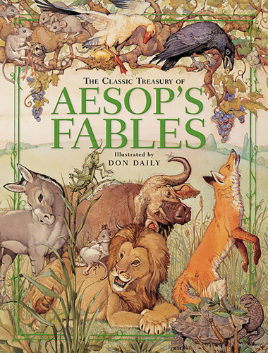 The Classic Treasury of Aesop's Fables book cover by Aesop