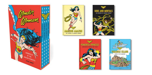 Wonder Woman: Chronicles of the Amazon Princess: (4 hardcover, illustrated books) book cover by Steve Korté