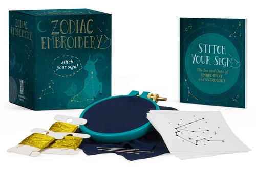 Zodiac Embroidery: Stitch Your Sign! (RP Minis) book cover by Anna Fleiss