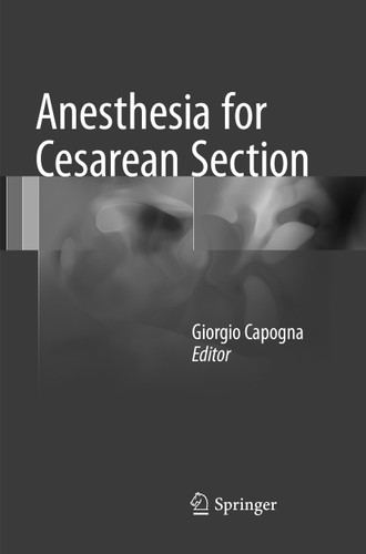 Anesthesia for Cesarean Section book cover by 