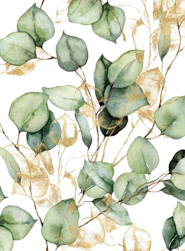 Greenery and Gold Lined Journal book cover by Editors of Chartwell Books
