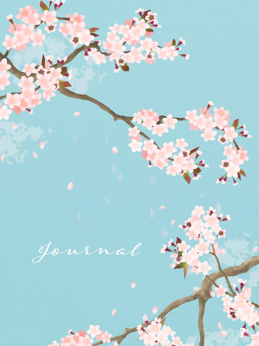 Spring Cherry Blossoms Journal book cover by Editors of Chartwell Books