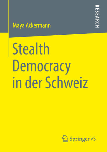 Stealth Democracy in der Schweiz book cover by Maya Ackermann