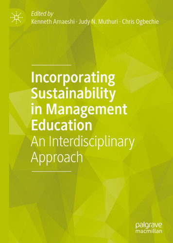 Incorporating Sustainability in Management Education: An Interdisciplinary Approach book cover by 
