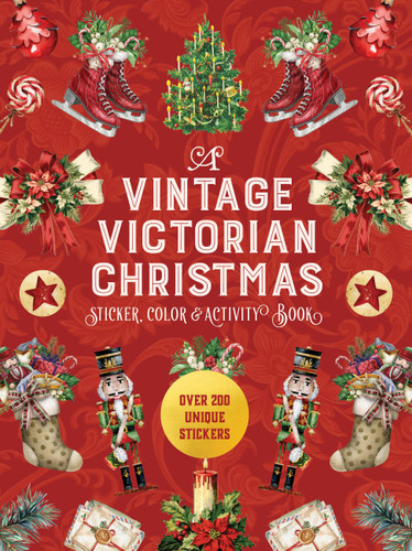 A Vintage Victorian Christmas Sticker, Color & Activity Book: Over 200 Unique Stickers book cover by Editors of Chartwell Books