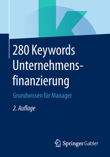280 Keywords Unternehmensfinanzierung: Grundwissen für Manager book cover by 