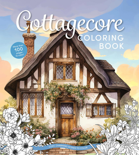 Cottagecore Coloring Book: Cozy, Charming Scenes to Color (Chartwell Coloring Books) book cover by Editors of Chartwell Books