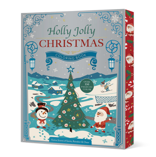 Holly Jolly Christmas Coloring Book: Festive Scenes of Santa, Reindeer & Cheer (Chartwell Deluxe Spredges Editions) book cover by Editors of Chartwell Books