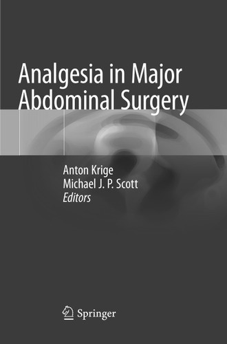 Analgesia in Major Abdominal Surgery book cover by 