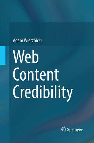 Web Content Credibility book cover by Adam Wierzbicki