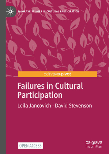 Failures in Cultural Participation (Palgrave Studies in Cultural Participation) book cover by Leila Jancovich, David Stevenson