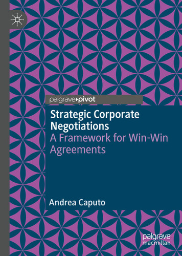 Strategic Corporate Negotiations: A Framework for Win-Win Agreements book cover by Andrea Caputo