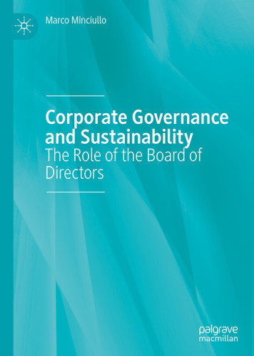 Corporate Governance and Sustainability: The Role of the Board of Directors book cover by Marco Minciullo